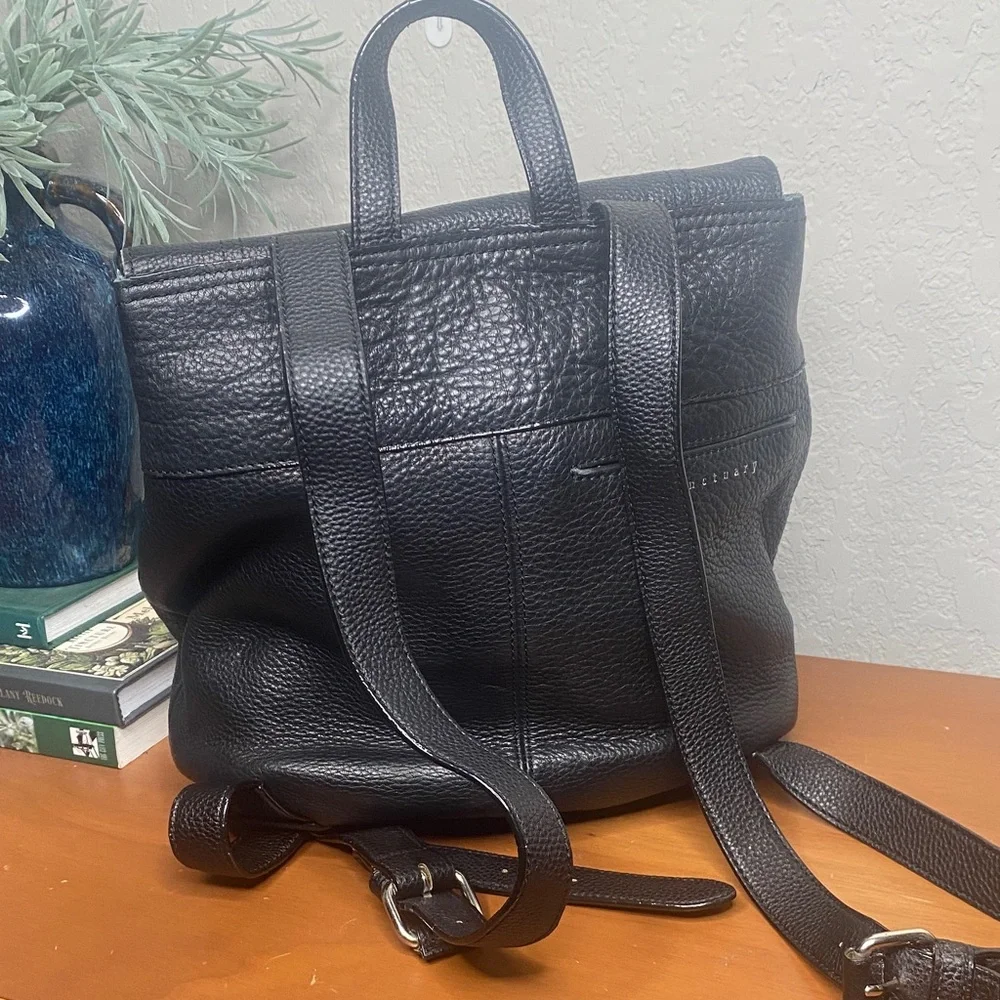 Sanctuary Black Pebbled Leather Backpack